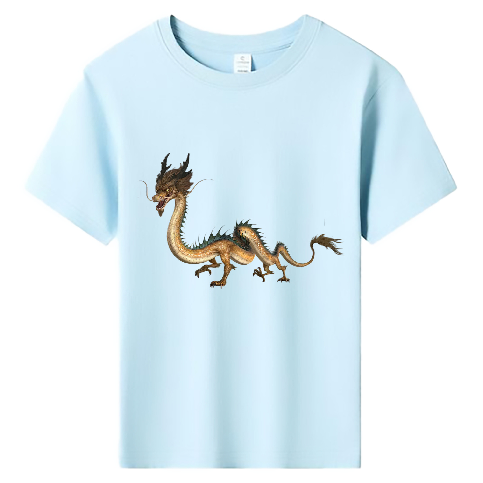 （画像用） Ne Zha 2 ナタ 魔童の大暴れ 綿100％キッズTシャツ（フロントプリント）
